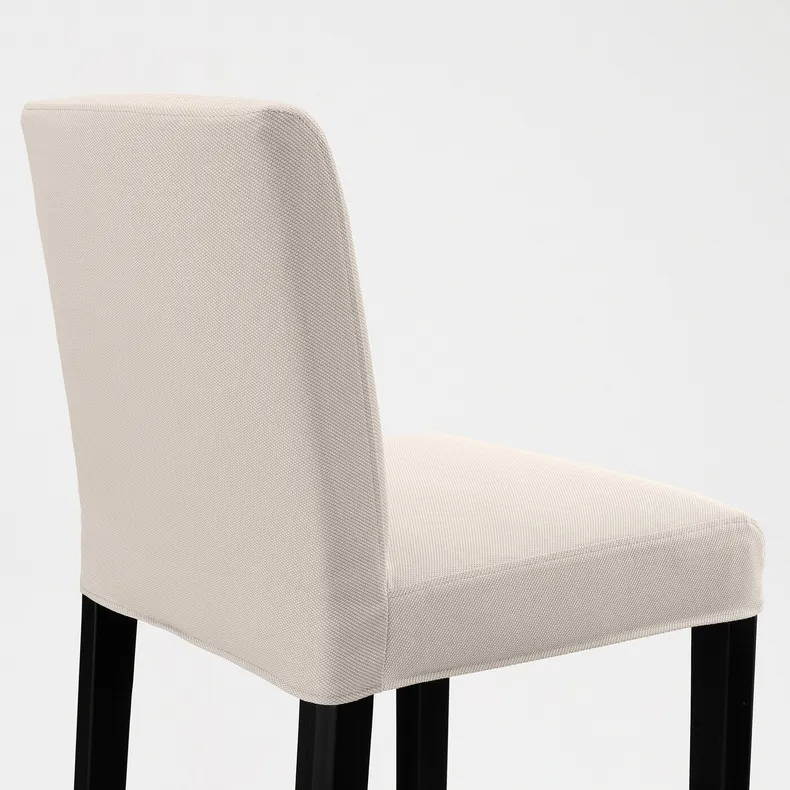 IKEA BERGMUND БЕРГМУНД, барний стілець зі спинкою, чорний / бежевий галантерейний, 62 см 193.881.81 фото №3