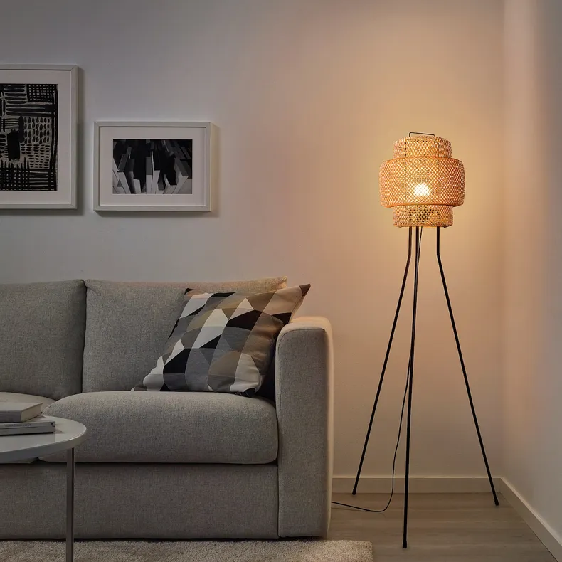 IKEA SINNERLIG СИННЕРЛИГ, светильник напольный, бамбук / ручная работа 305.012.13 фото №2