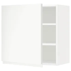 IKEA METOD МЕТОД, шафа навісна із полицями, білий / Voxtorp матовий білий, 60x60 см 394.550.56 фото