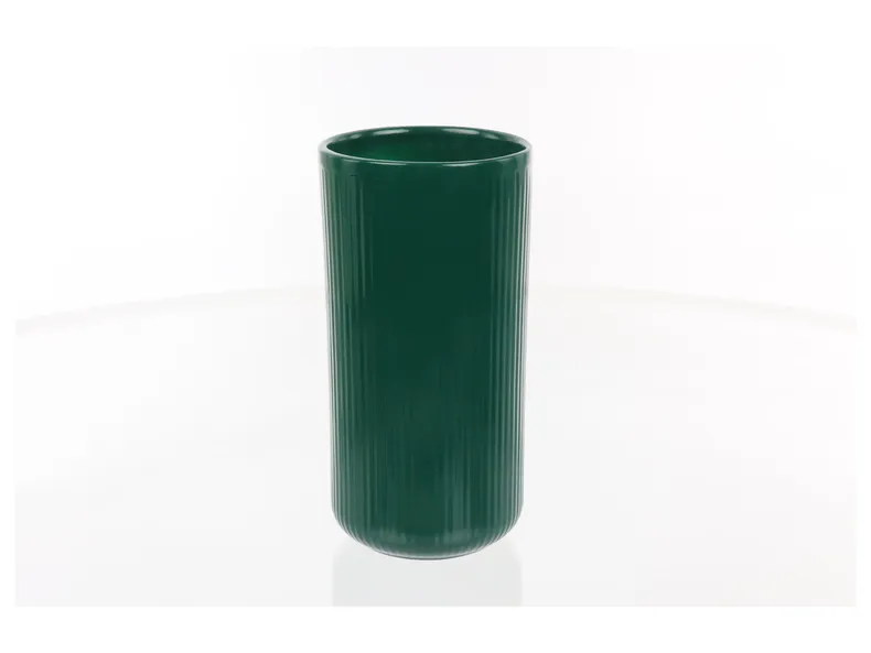 BRW Керамическая цилиндрическая ваза зеленого цвета 091703 фото №1