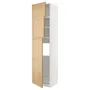 IKEA METOD МЕТОД, висока шафа для холодиль, 3 дверцят, білий / ФОРСБАККА дуб, 60x60x240 см 195.094.37 фото