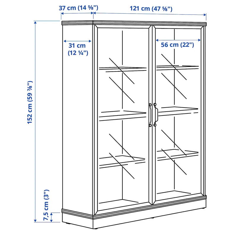 IKEA LANESUND ЛАНЕСУНД, шкаф для ТВ, комбинация, серо-коричневый, 282x47x152 см 495.147.29 фото №4