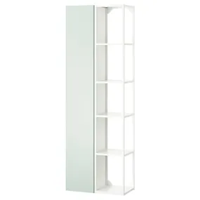 IKEA ENHET ЕНХЕТ, шафа, білий / блідо-сіро-зелений, 60x32x180 см 095.479.58 фото