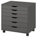 IKEA ALEX, Комод на колесиках, тёмно-серый, 67x66 см 205.888.91 фото thumb №1