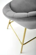 Барний стілець оксамитовий HALMAR H112 сірий, золотий фото thumb №9