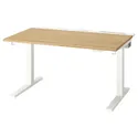 IKEA MITTZON МІТТЗОН, стіл регульований, електричний okl дуб / білий, 120x80 см 695.277.97 фото thumb №2