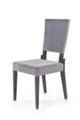 Кухонний стілець HALMAR Sorbus, оббивка - сірий, ніжки - графіт (1шт=2шт) фото