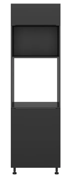 BRW Встраиваемый кухонный шкаф Sole L6 60 см с духовкой, правый черный матовый, черный/черный матовый FM_DPS_60/207_P/O-CA/CAM фото