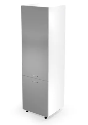 Шкаф нижний высокий для встраиваемых холодильников HALMAR VENTO DL-60/214 фасад : светло-серый фото
