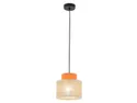 BRW Тканевый подвесной светильник Duo Jute 160 см бежево-оранжевый 095059 фото thumb №3