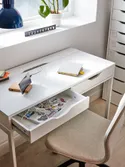 IKEA ALEX АЛЕКС, письменный стол, белый, 100x48 см 104.735.55 фото thumb №3