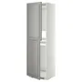 IKEA METOD МЕТОД, висока шафа для холодильнка/морозил, білий / сірий Бодбін, 60x60x200 см 999.256.53 фото