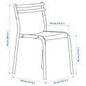 IKEA MELLTORP МЕЛЬТОРП / GENESÖN ГЕНЕСЕН, стіл+4 стільці, білий білий / синій металік, 125 см 795.363.48 фото thumb №4