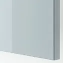 IKEA BESTÅ БЕСТО, комбинация для хранения с ящиками, белый Selsviken / Stubbarp / светло-серо-голубое прозрачное стекло, 180x42x74 см 194.402.83 фото thumb №4