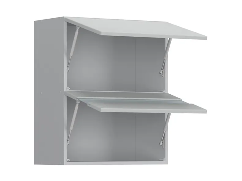 Кухонный шкаф BRW Top Line 60 см с навесной витриной серый глянец, серый гранола/серый глянец TV_G2O_60/72_OV/O-SZG/SP фото №3