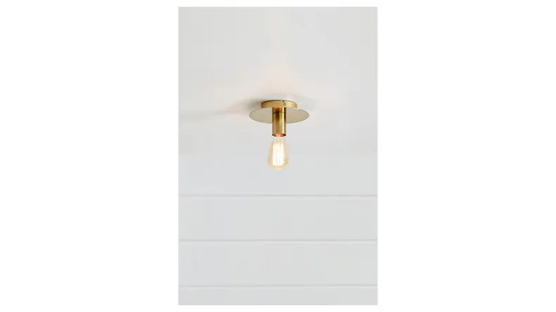 BRW Металлический потолочный светильник Piatto в золотом цвете 089017 фото №2