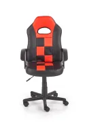 Кресло компьютерное офисное вращающееся HALMAR STORM черный/красный, экокожа фото thumb №10