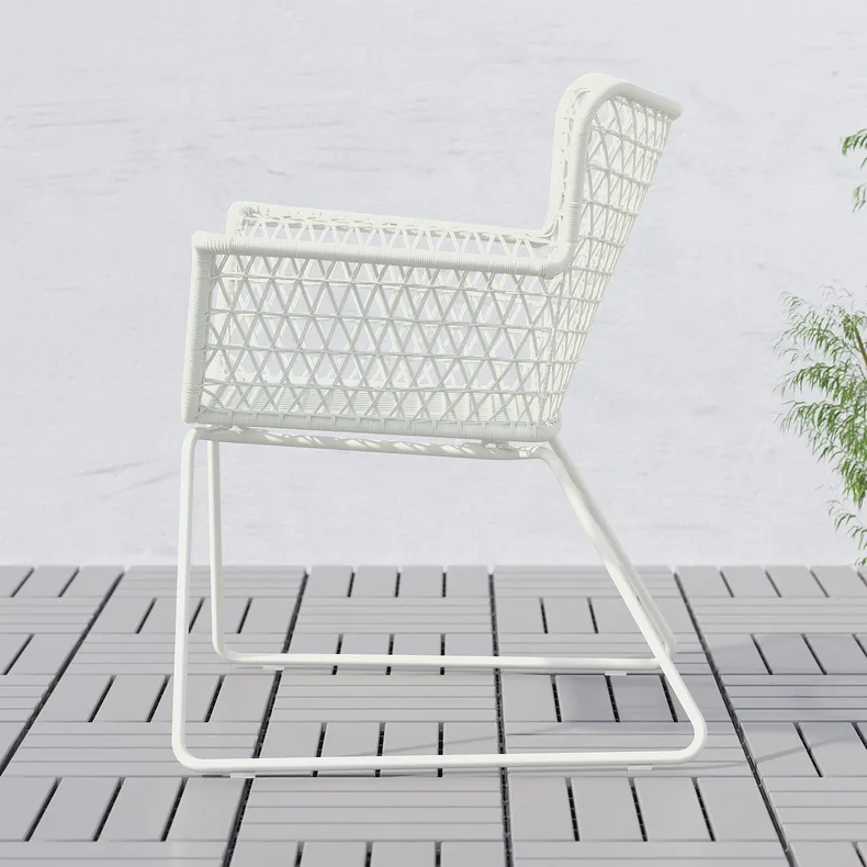 IKEA HÖGSTEN ХЭГСТЕН, садовое кресло, белый 202.098.62 фото №2
