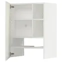 IKEA METOD МЕТОД, настінн шаф д / витяжки з полиц / дверц, білий / БУДБІН кремово-білий, 60x80 см 195.044.54 фото thumb №1