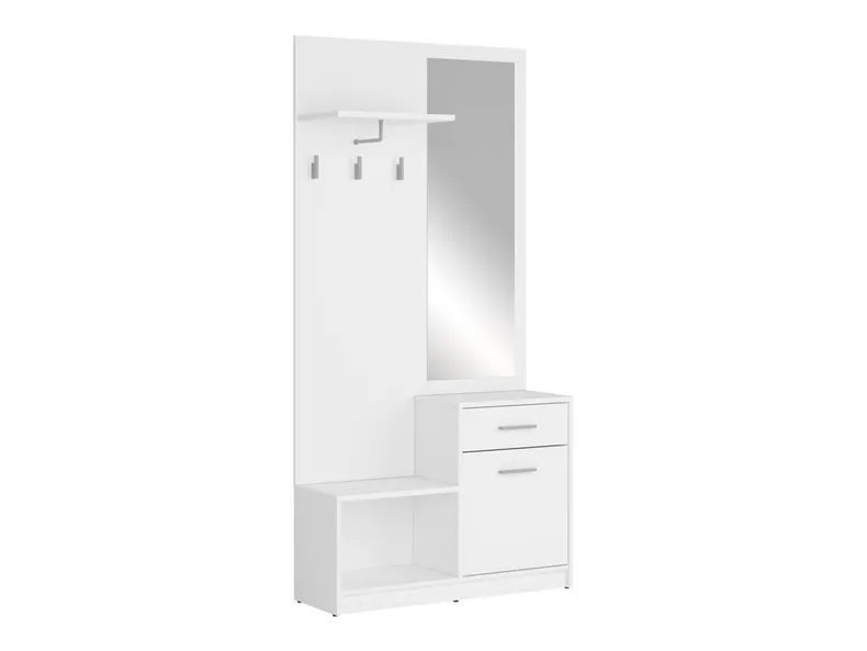 BRW Передпокій BRW NEPO PLUS 185,5х90х30,5 см, білий PPK-BI фото №1