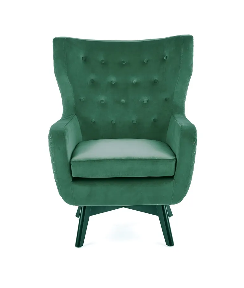Крісло м'яке HALMAR MARVEL темно-зелений/чорний фото №7