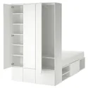 IKEA PLATSA ПЛАТСА, каркас ліжка 10 дверцят, білий, 143x244x223 см 293.365.54 фото thumb №1