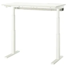IKEA MITTZON МІТТЗОН, стіл регульований, електричний білий, 120x60 см 895.261.22 фото