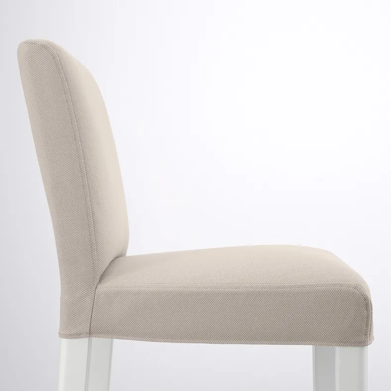 IKEA BERGMUND БЕРГМУНД, барний стілець зі спинкою, білий / бежевий галантерейний, 75 см 693.882.11 фото №5