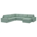IKEA KIVIK КІВІК, кутовий диван, 5-місний з кушеткою, Талміра світло-зелена 294.847.09 фото thumb №1