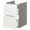 IKEA ENHET ЭНХЕТ, напольный шкаф для раковины,2 ящика, серый / белый, 40x42x60 см 393.210.43 фото thumb №1