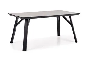 Стол обеденный HALMAR HALIFAX 160x90 см, бетон, черный фото