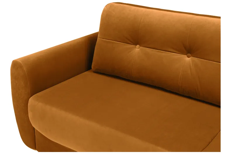 BRW Тримісний розкладний диван Hampton з ящиком для зберігання велюровий жовтий, Рів'єра 41 Жовтий SO3-HAMPTON-LX_3DL-G1_B8B7D3 фото №7