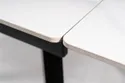 Обідній розкладний стіл SIGNAL JOHN, білий мармур / чорний матовий, 85x120 фото thumb №7