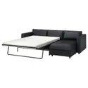IKEA VIMLE ВІМЛЕ, 3-місний диван із кушеткою, Гранн/Бомстад чорний 594.773.59 фото thumb №1