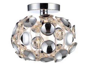 BRW Стельовий металевий світильник Ferrara сріблястого кольору 075702 фото