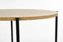 Круглий стіл HALMAR MORGAN 120x120 см дуб золотистий / чорний фото thumb №7