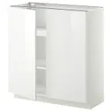 IKEA METOD МЕТОД, підлогова шафа з полицями / 2 дверцят, білий / РІНГХУЛЬТ білий, 80x37 см 594.652.24 фото thumb №1