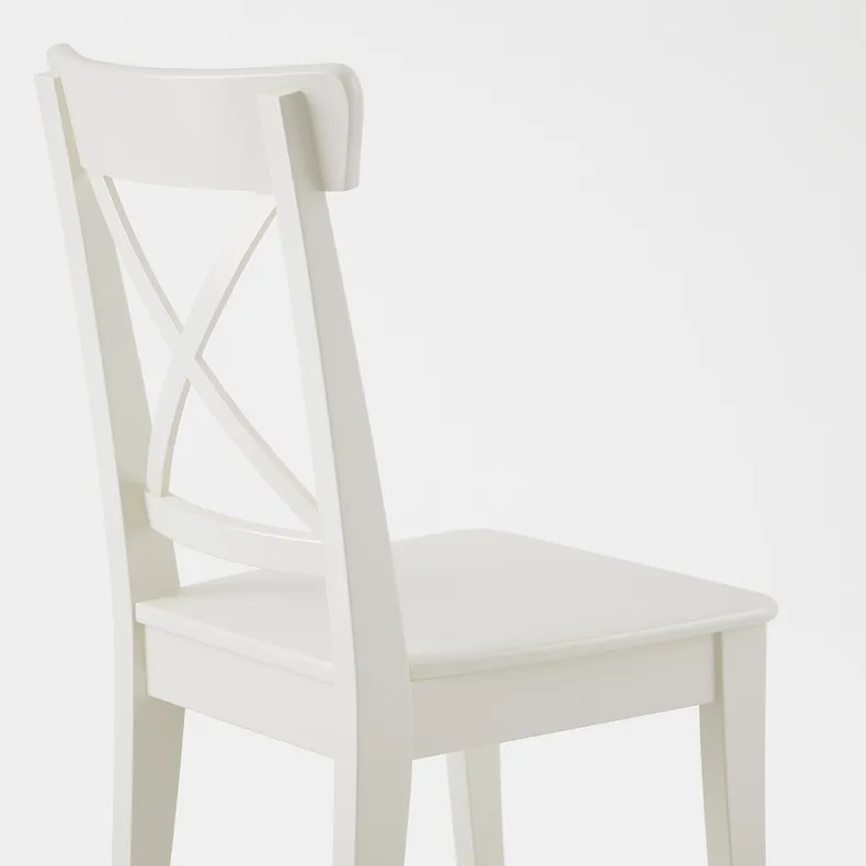 IKEA INGATORP ИНГАТОРП / INGOLF ИНГОЛЬФ, стол и 6 стульев, белый / белый, 155 / 215 см 192.968.84 фото №7