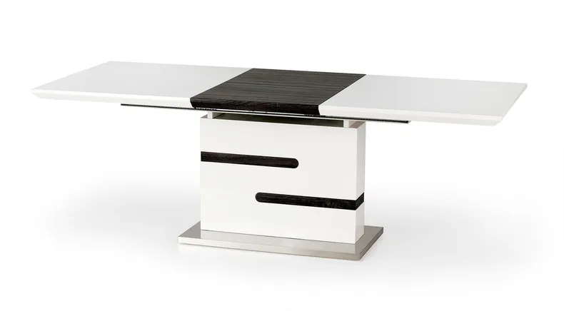 Кухонний стіл HALMAR MONACO 160-220x90 см, білий / попелястий фото №3