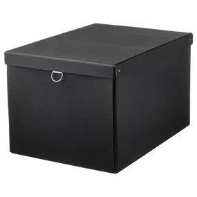IKEA NIMM НІММ, коробка для зберігання з кришкою, чорний, 35x50x30 см 005.200.53 фото