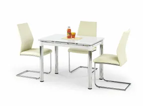 Кухонний стіл HALMAR LOGAN 2 96-142x70 см білий фото
