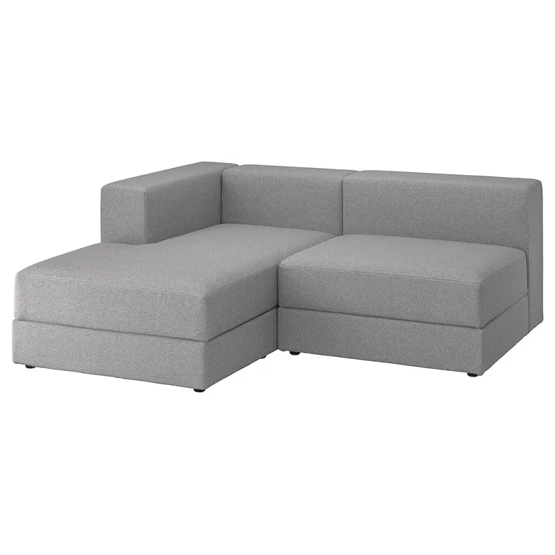 IKEA JÄTTEBO ЭТТЕБО, 2,5-местный модульный диван+козетка, левый / тонированный серый 394.713.58 фото №1