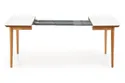 Стіл кухонний HALMAR BARRET 90-190x80 см, стільниця - білий матовий, ніжки - дуб лефкас фото thumb №9