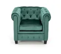 Кресло мягкое HALMAR ERIKSEN темно-зеленый/черный фото thumb №9