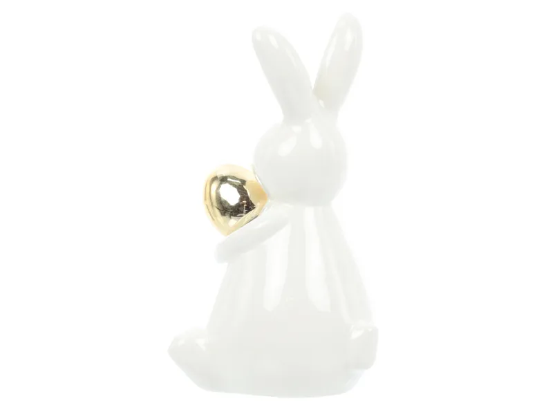 BRW Декоративна фігурка BRW Кролик з яйцем, 15 см, кераміка 092485 фото №3