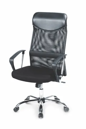 Крісло комп'ютерне офісне обертове HALMAR VIRE чорний фото