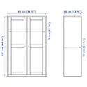IKEA HAVSTA ХАВСТА, шафа зі скляними дверцятами, сірий, 81x35x123 см 104.151.98 фото thumb №6