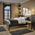 IKEA IDANÄS ИДАНЭС, каркас кровати, тёмно-коричневый с пятнами, 160x200 см 004.588.95 фото thumb №3