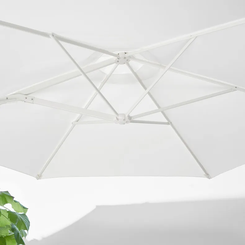 IKEA HÖGÖN ХЁГЁН, зонт от солнца, подвесной, белый, 270 см 004.453.51 фото №4
