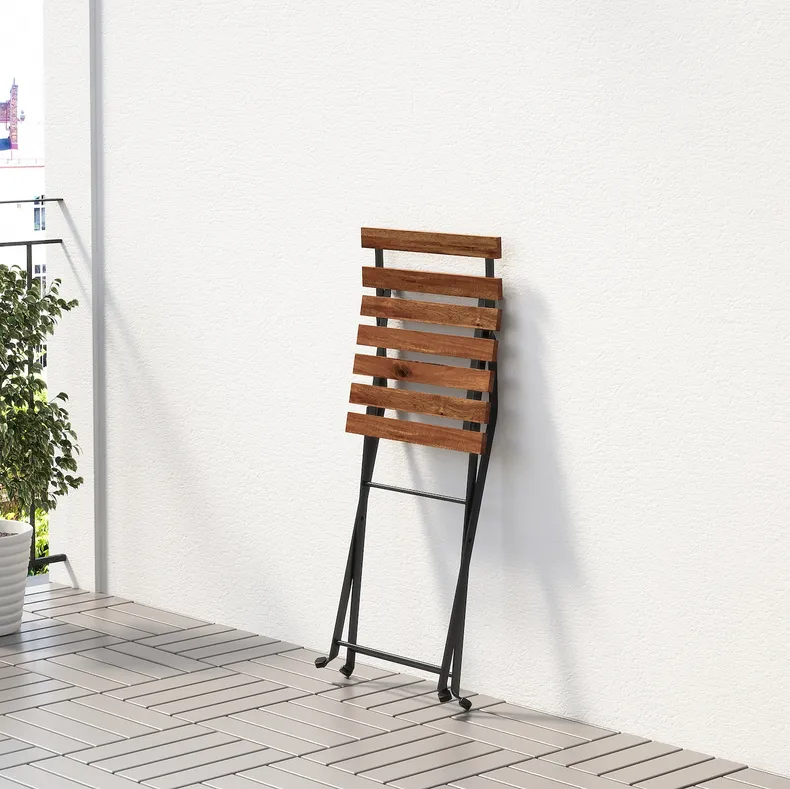 IKEA TÄRNÖ ТЕРНО, стіл+4 стільці, вуличний, чорний/світло-коричнева морилка 293.937.09 фото №2